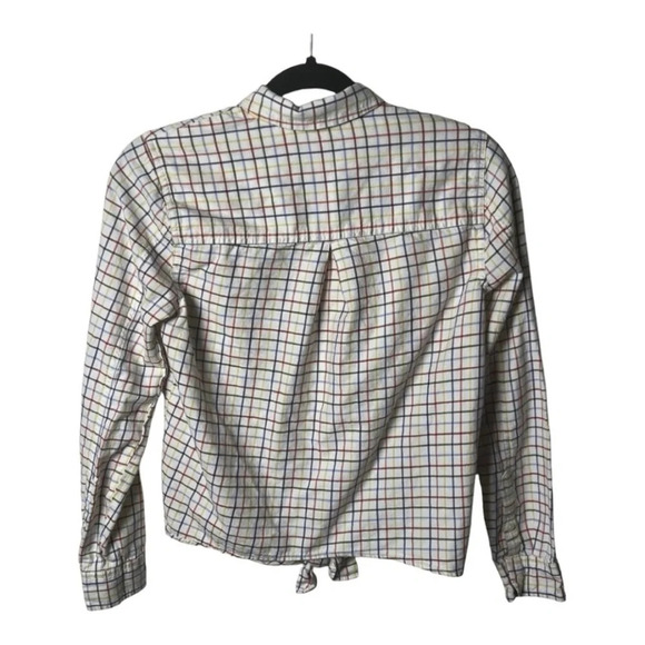 1552. MADEWELL RAINBOW PLAID TIE‎ FRONT BUTTON UP TOP SIZE XSMALL - Picture 7 of 10